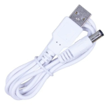 Cable USB Macho a Plug de Poder Macho 5VDC, Color Blanco