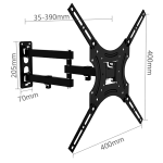 Soporte Universal con Inclinación y Giro para TV´s y Monitores de 26"-52", CP304B - Image 3