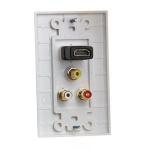 Placa de Pared con 3 RCA Hembra + Puerto HDMI Hembra, HMWP-HDRCA - Image 2