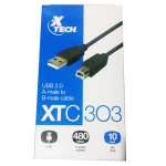 Cable USB 2.0 A Macho a B Macho, 3 Metros, XTC-303 - Image 2