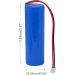 Batería Recargable de Litio 3.7V, 500 mAh, con Cable JST, 14500 - Image 2