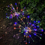 Luces Navideñas Tipo Luces Artificiales Multicolor con Mini Panel Solar para Jardín