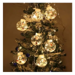 Cortina de 10 Luces Blanco Cálido Tipo Esfera para Decoración Navideña - Image 3