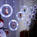 Cortina de 10 Luces Blanco Frío Tipo Aro para Decoración Navideña - Image 2