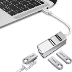 Hub USB Tipo C 3.0 de 4 Puertos Tipo Barra, Plateado, BL-IBM-14CUSB - Image 2