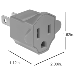 Adaptador Toma de 3 a 2, Color Gris, P-514G - Image 3