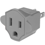 Adaptador Toma de 3 a 2, Color Gris, P-514G