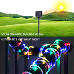 Serie de 100 Luces Navideñas Multicolor de 10 Metros en Manguera con Mini Panel Solar - Image 3