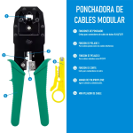 Ponchadora para RJ45 Standard, Color Verde - Image 3