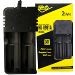 Cargador para 2 Baterías de Litio 18650, HD-8991A 2400mA