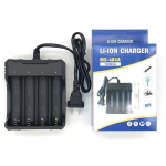 Cargador para 4 Baterías de Litio 18650, MS-404A 1200mA