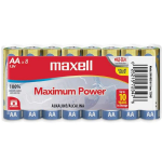 Pack de 8 Baterías Alcalinas 1.5V AA, Maxell
