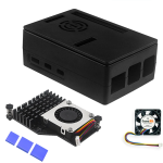 Case para Raspberry Pi 5 + Disipador y Ventilador, Color Negro