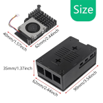 Case para Raspberry Pi 5 + Disipador y Ventilador, Color Negro - Image 4