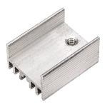 Disipador de Calor Color Gris para Transistores TO-220, 1X1.5X2 CM