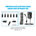 Adaptador de Alimentación Ajustable de 3-12VDC 2A, AD2100U - Image 4