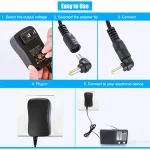 Adaptador de Alimentación Ajustable de 3-12VDC 2A, AD2100U - Image 2