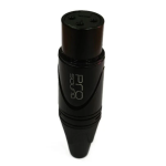 Par de Plugs XLR Hembra de 3 Pines, Color Negro