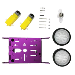 Kit Chasis de Carro de Aluminio Color Morado con Llantas Blanco/Negro, 2WD - Image 3