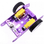 Kit Chasis de Carro de Aluminio Color Morado con Llantas Blanco/Negro, 2WD - Image 2