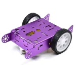 Kit Chasis de Carro de Aluminio Color Morado con Llantas Blanco/Negro, 2WD