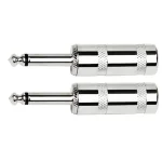 Par de Plug de Audio Mono 1/4 Jumbo, Metálico