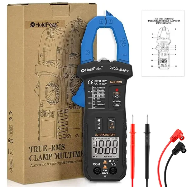 0120261 Pinza Amperimétrica Smart HoldPeak 400A AC, 7200SMART - Image 1