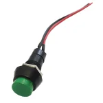 Switch Redondo NA con Cable, Color Verde
