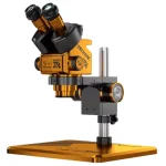 Microscopio Trinocular de 6X-60X Color Dorado, Mechanic ROBOT Z4