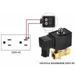Válvula de Solenoide de Latón de ½”, Normalmente Cerrado, 12VDC 2W-200-20 - Image 4