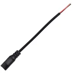 Conector Jack Hembra de Alimentación 5.5x2.1mm con Cable, Color Negro