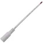 Conector Jack Hembra de Alimentación 5.5x2.1mm con Cable, Color Blanco