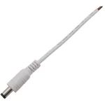 Conector Jack Macho de Alimentación 5.5x2.1mm con Cable, Color Blanco