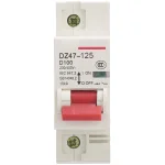 Disyuntor MCB de 230/400VAC 50Hz 100A de 1 Polo, DZ47-125 D100