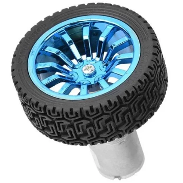 JGA25-370C Motorreductor JGA25-370 12VDC 130RPM + Llanta - Image 1