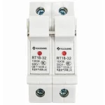 Porta Fusible 10X38 2A – 32A para Riel Din de 2 Polos, RT18-32