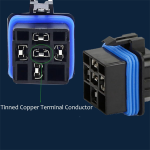 Socket para Relay 5 Pines, Negro/Azul - Image 2