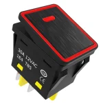 Switch Filn On-Off Contra el Agua 4 pines 30A 125V/250V con Iluminación Color Rojo