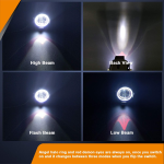 Faro Antiniebla LED Blanco para Motocicleta, U7/W/R - Image 2