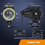 Faro Antiniebla LED Blanco para Motocicleta, U7/W/R - Image 4