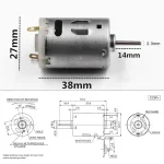 Motor DC 12-36VDC, 9800 RPM, RS-385 - Image 2
