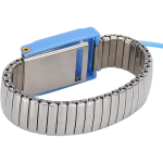 Pulsera Antiestática de Metal Ajustable con Cable de Conexión a Tierra, Color Celeste - Image 3