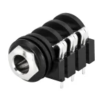 Par de Jacks de Audio Estéreo Hembra 1/4 para Chasis, 6 Pines
