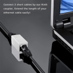 Unión de RJ45 a RJ45, Hembra-Hembra, Cat5E, Color Blanco - Image 3