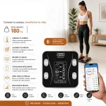 Balanza Digital de Hasta 180kg Compatible con Aplicación Bluetooth, Color Rosado - Image 5