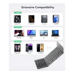 Mini Teclado Bluetooth Plegable Color Negro, B033 - Image 3