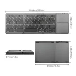 Mini Teclado Bluetooth Plegable Color Negro, B033 - Image 4