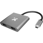 Adaptador de USB Tipo C a HDMI Dual, XTech XTC-548