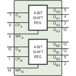 Registros Doble de Desplazamiento Estáticos de 4 Bits, CMOS 4015BP - Image 2