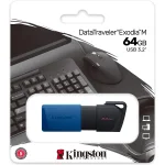 Memoria USB Kingston DataTraveler Exodia M 3.2 de 64GB, Negro/Azul - Image 3